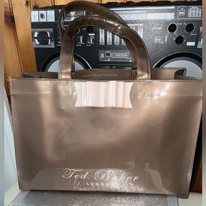 Ted Baker Brown Tote Bag with Structured Handles